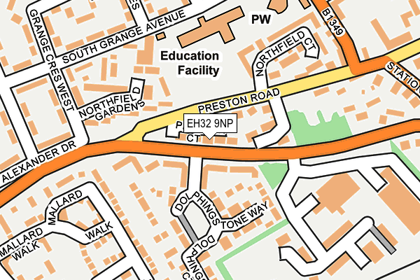 EH32 9NP map - OS OpenMap – Local (Ordnance Survey) EH32 9NP map - OS OpenMap – Local (Ordnance Survey)