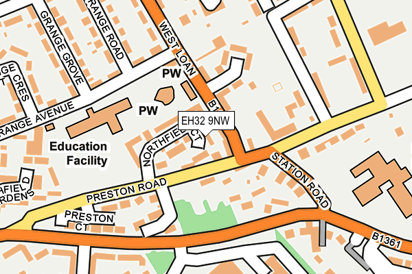 EH32 9NW map - OS OpenMap – Local (Ordnance Survey) EH32 9NW map - OS OpenMap – Local (Ordnance Survey)
