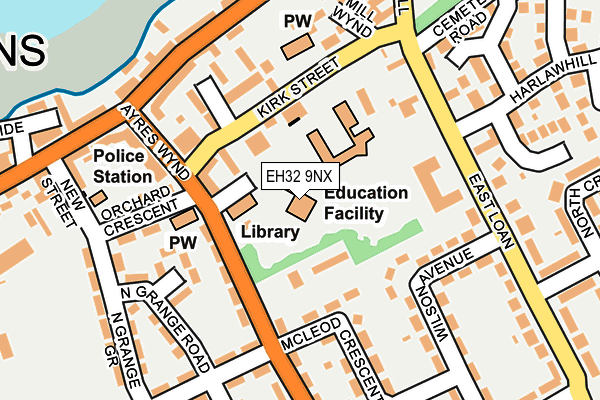 EH32 9NX map - OS OpenMap – Local (Ordnance Survey) EH32 9NX map - OS OpenMap – Local (Ordnance Survey)
