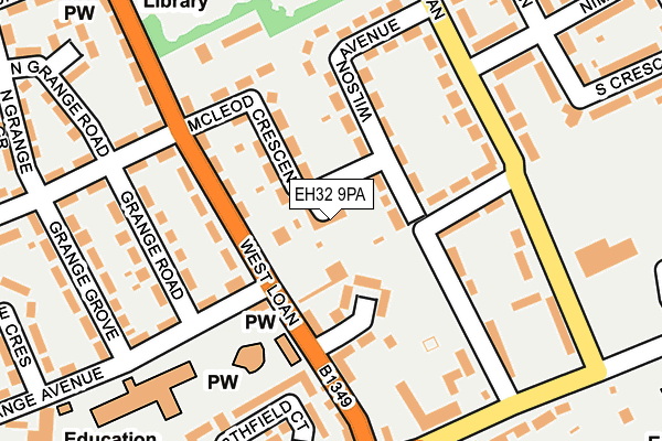 EH32 9PA map - OS OpenMap – Local (Ordnance Survey)