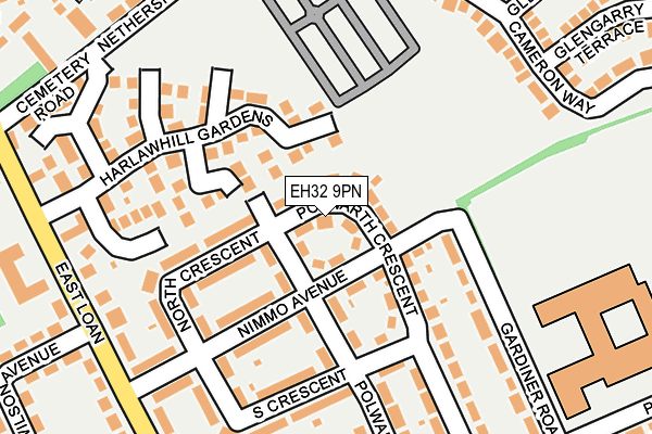 EH32 9PN map - OS OpenMap – Local (Ordnance Survey) EH32 9PN map - OS OpenMap – Local (Ordnance Survey)