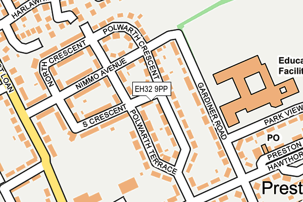 EH32 9PP map - OS OpenMap – Local (Ordnance Survey) EH32 9PP map - OS OpenMap – Local (Ordnance Survey)