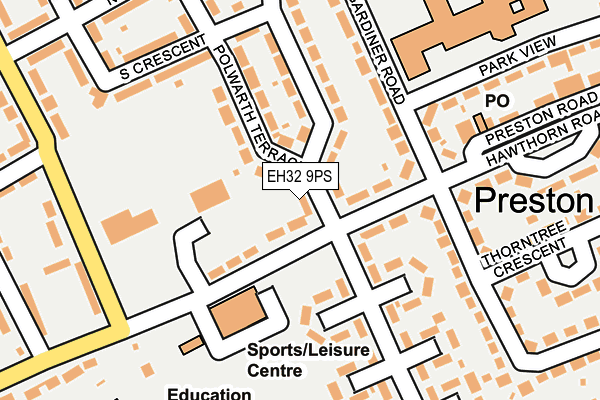 EH32 9PS map - OS OpenMap – Local (Ordnance Survey) EH32 9PS map - OS OpenMap – Local (Ordnance Survey)