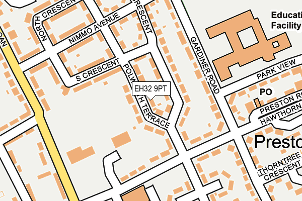 EH32 9PT map - OS OpenMap – Local (Ordnance Survey) EH32 9PT map - OS OpenMap – Local (Ordnance Survey)