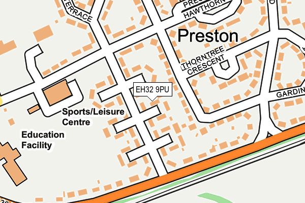 EH32 9PU map - OS OpenMap – Local (Ordnance Survey) EH32 9PU map - OS OpenMap – Local (Ordnance Survey)