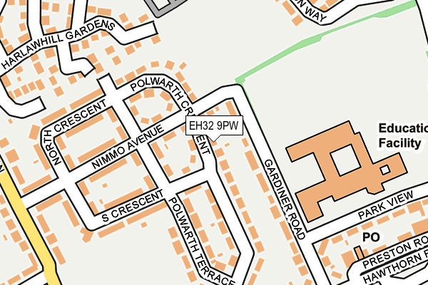 EH32 9PW map - OS OpenMap – Local (Ordnance Survey) EH32 9PW map - OS OpenMap – Local (Ordnance Survey)