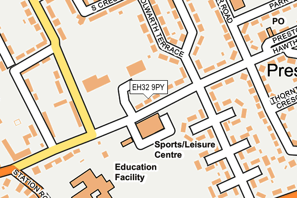 EH32 9PY map - OS OpenMap – Local (Ordnance Survey) EH32 9PY map - OS OpenMap – Local (Ordnance Survey)