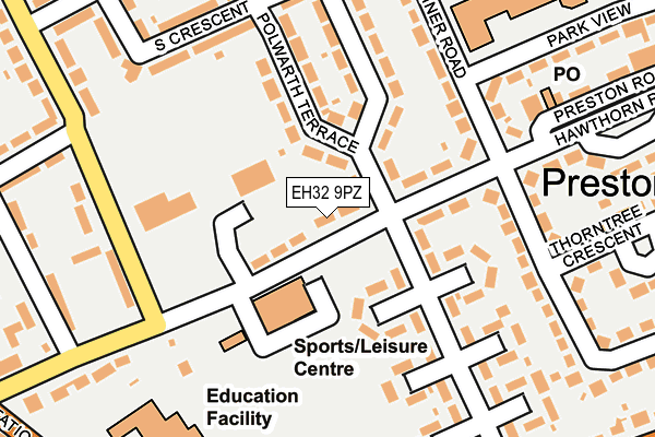 EH32 9PZ map - OS OpenMap – Local (Ordnance Survey) EH32 9PZ map - OS OpenMap – Local (Ordnance Survey)