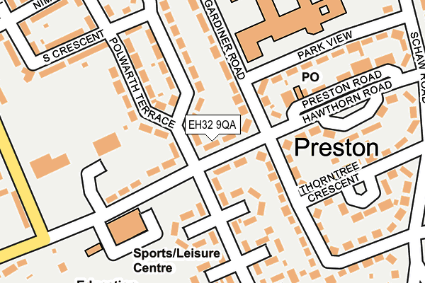 EH32 9QA map - OS OpenMap – Local (Ordnance Survey) EH32 9QA map - OS OpenMap – Local (Ordnance Survey)