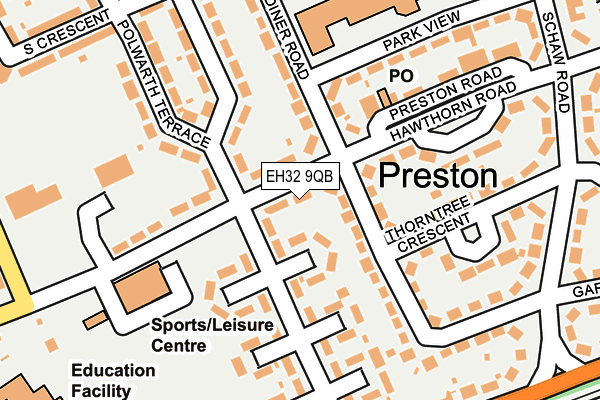 EH32 9QB map - OS OpenMap – Local (Ordnance Survey) EH32 9QB map - OS OpenMap – Local (Ordnance Survey)