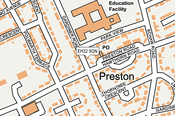 EH32 9QN map - OS OpenMap – Local (Ordnance Survey) EH32 9QN map - OS OpenMap – Local (Ordnance Survey)