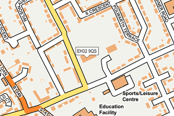 EH32 9QS map - OS OpenMap – Local (Ordnance Survey) EH32 9QS map - OS OpenMap – Local (Ordnance Survey)