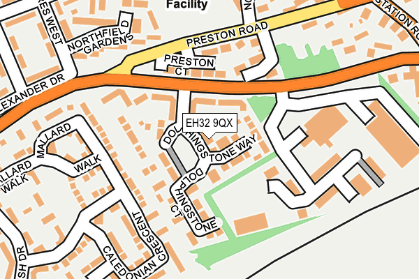 EH32 9QX map - OS OpenMap – Local (Ordnance Survey) EH32 9QX map - OS OpenMap – Local (Ordnance Survey)