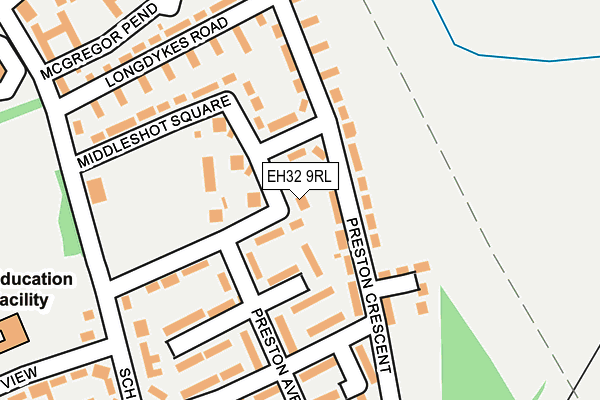 EH32 9RL map - OS OpenMap – Local (Ordnance Survey) EH32 9RL map - OS OpenMap – Local (Ordnance Survey)