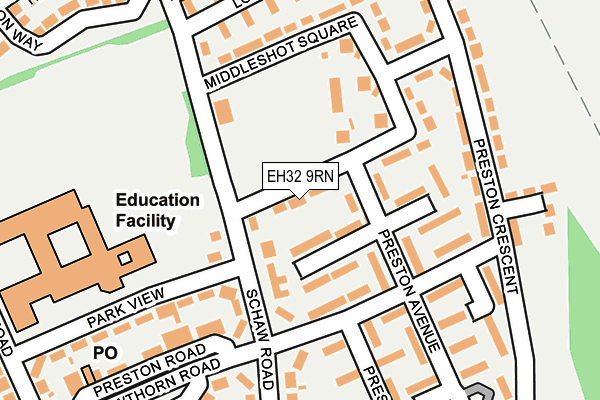 EH32 9RN map - OS OpenMap – Local (Ordnance Survey) EH32 9RN map - OS OpenMap – Local (Ordnance Survey)