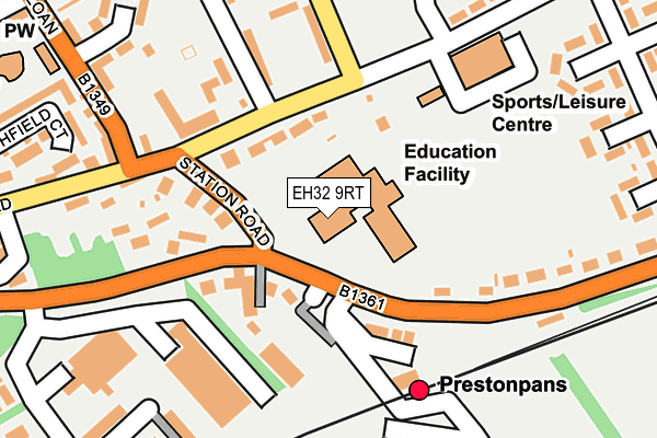 EH32 9RT map - OS OpenMap – Local (Ordnance Survey) EH32 9RT map - OS OpenMap – Local (Ordnance Survey)