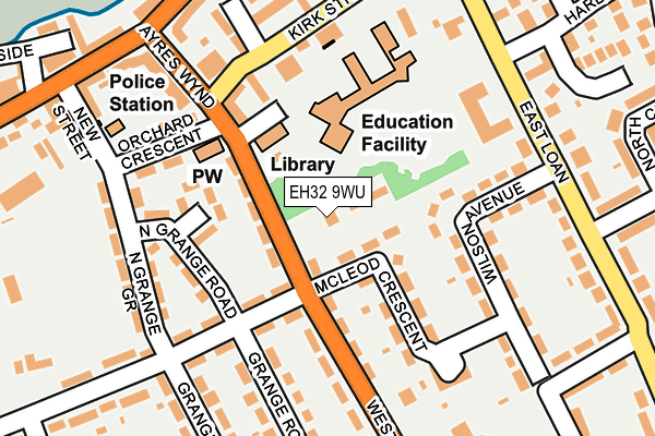 EH32 9WU map - OS OpenMap – Local (Ordnance Survey) EH32 9WU map - OS OpenMap – Local (Ordnance Survey)