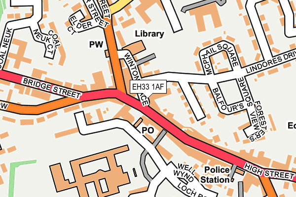 EH33 1AF map - OS OpenMap – Local (Ordnance Survey) EH33 1AF map - OS OpenMap – Local (Ordnance Survey)
