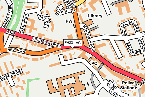 EH33 1AG map - OS OpenMap – Local (Ordnance Survey) EH33 1AG map - OS OpenMap – Local (Ordnance Survey)