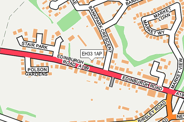 EH33 1AP map - OS OpenMap – Local (Ordnance Survey) EH33 1AP map - OS OpenMap – Local (Ordnance Survey)