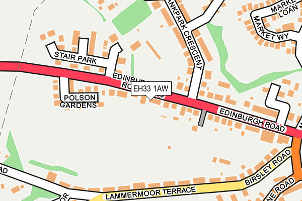 EH33 1AW map - OS OpenMap – Local (Ordnance Survey) EH33 1AW map - OS OpenMap – Local (Ordnance Survey)