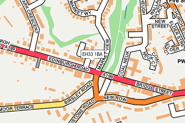 EH33 1BA map - OS OpenMap – Local (Ordnance Survey) EH33 1BA map - OS OpenMap – Local (Ordnance Survey)