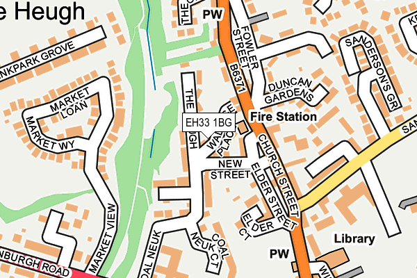 EH33 1BG map - OS OpenMap – Local (Ordnance Survey) EH33 1BG map - OS OpenMap – Local (Ordnance Survey)