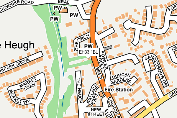 EH33 1BL map - OS OpenMap – Local (Ordnance Survey) EH33 1BL map - OS OpenMap – Local (Ordnance Survey)