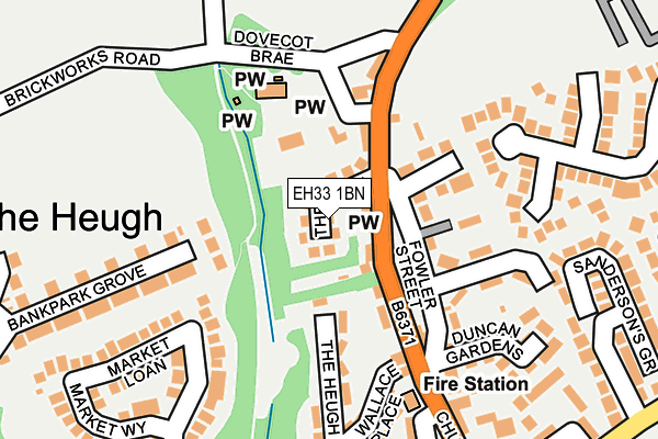 EH33 1BN map - OS OpenMap – Local (Ordnance Survey) EH33 1BN map - OS OpenMap – Local (Ordnance Survey)