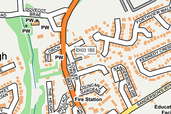 EH33 1BS map - OS OpenMap – Local (Ordnance Survey) EH33 1BS map - OS OpenMap – Local (Ordnance Survey)