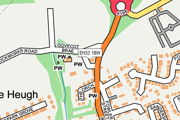 EH33 1BW map - OS OpenMap – Local (Ordnance Survey) EH33 1BW map - OS OpenMap – Local (Ordnance Survey)