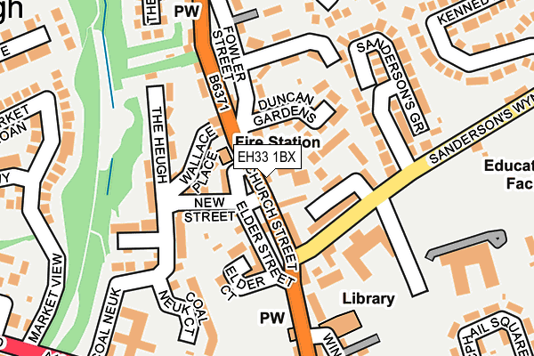EH33 1BX map - OS OpenMap – Local (Ordnance Survey) EH33 1BX map - OS OpenMap – Local (Ordnance Survey)