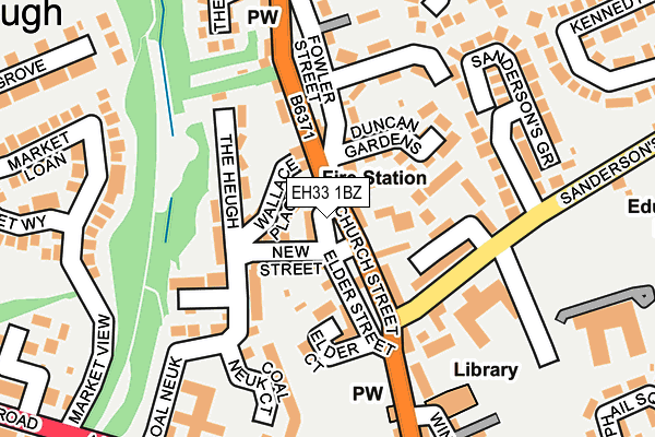 EH33 1BZ map - OS OpenMap – Local (Ordnance Survey) EH33 1BZ map - OS OpenMap – Local (Ordnance Survey)
