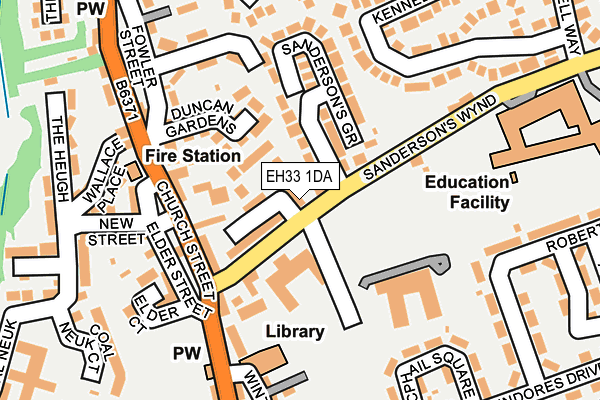 EH33 1DA map - OS OpenMap – Local (Ordnance Survey) EH33 1DA map - OS OpenMap – Local (Ordnance Survey)