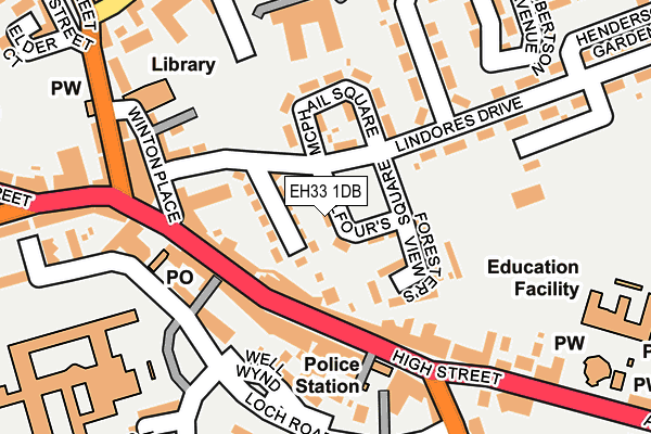 EH33 1DB map - OS OpenMap – Local (Ordnance Survey) EH33 1DB map - OS OpenMap – Local (Ordnance Survey)