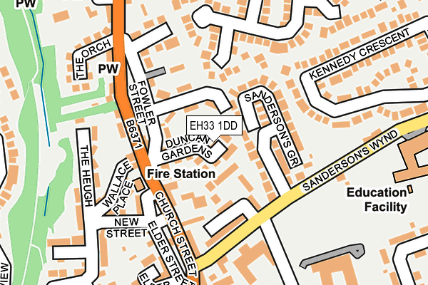 EH33 1DD map - OS OpenMap – Local (Ordnance Survey) EH33 1DD map - OS OpenMap – Local (Ordnance Survey)
