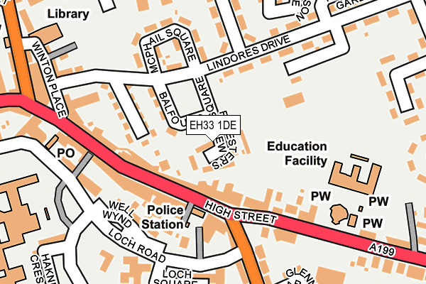 EH33 1DE map - OS OpenMap – Local (Ordnance Survey) EH33 1DE map - OS OpenMap – Local (Ordnance Survey)