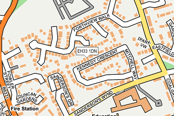 EH33 1DN map - OS OpenMap – Local (Ordnance Survey) EH33 1DN map - OS OpenMap – Local (Ordnance Survey)