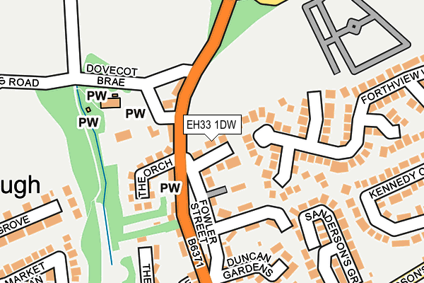 EH33 1DW map - OS OpenMap – Local (Ordnance Survey) EH33 1DW map - OS OpenMap – Local (Ordnance Survey)
