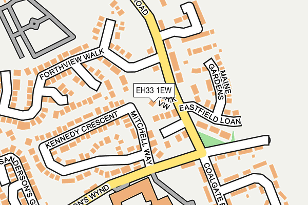EH33 1EW map - OS OpenMap – Local (Ordnance Survey) EH33 1EW map - OS OpenMap – Local (Ordnance Survey)