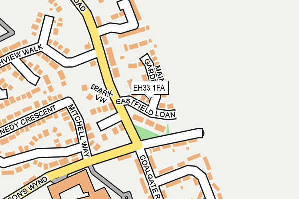 EH33 1FA map - OS OpenMap – Local (Ordnance Survey) EH33 1FA map - OS OpenMap – Local (Ordnance Survey)