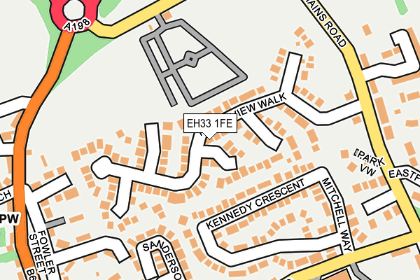 EH33 1FE map - OS OpenMap – Local (Ordnance Survey) EH33 1FE map - OS OpenMap – Local (Ordnance Survey)