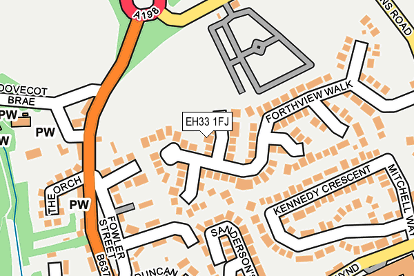 EH33 1FJ map - OS OpenMap – Local (Ordnance Survey) EH33 1FJ map - OS OpenMap – Local (Ordnance Survey)