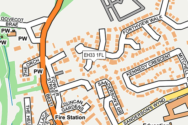 EH33 1FL map - OS OpenMap – Local (Ordnance Survey) EH33 1FL map - OS OpenMap – Local (Ordnance Survey)