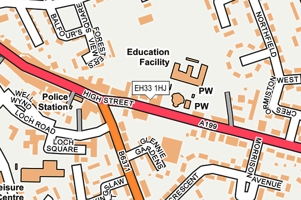 EH33 1HJ map - OS OpenMap – Local (Ordnance Survey) EH33 1HJ map - OS OpenMap – Local (Ordnance Survey)
