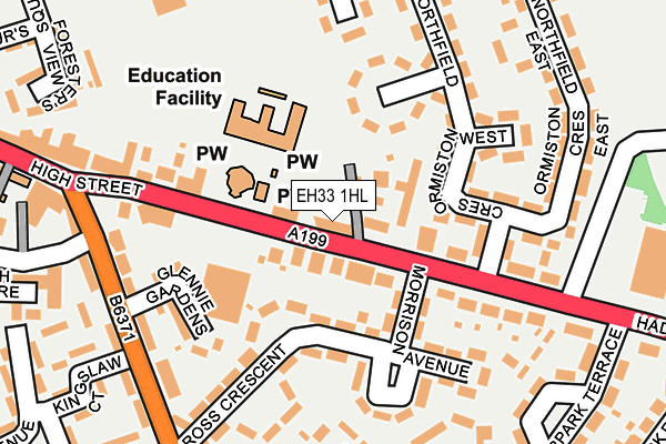 EH33 1HL map - OS OpenMap – Local (Ordnance Survey) EH33 1HL map - OS OpenMap – Local (Ordnance Survey)
