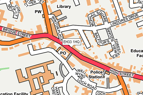 EH33 1HQ map - OS OpenMap – Local (Ordnance Survey) EH33 1HQ map - OS OpenMap – Local (Ordnance Survey)