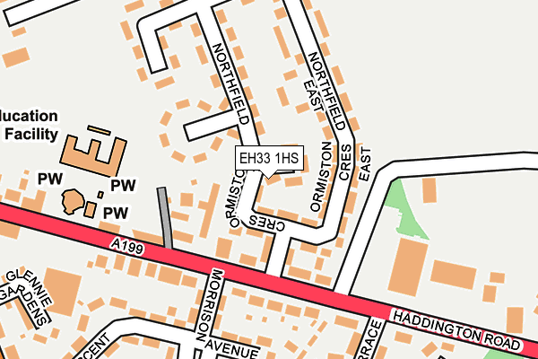 EH33 1HS map - OS OpenMap – Local (Ordnance Survey) EH33 1HS map - OS OpenMap – Local (Ordnance Survey)