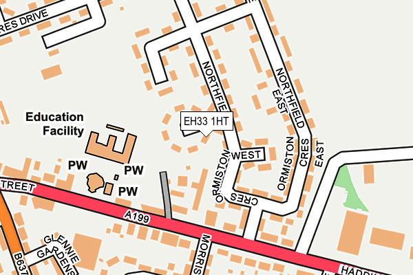 EH33 1HT map - OS OpenMap – Local (Ordnance Survey)