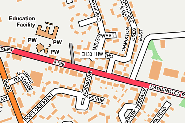 EH33 1HW map - OS OpenMap – Local (Ordnance Survey) EH33 1HW map - OS OpenMap – Local (Ordnance Survey)